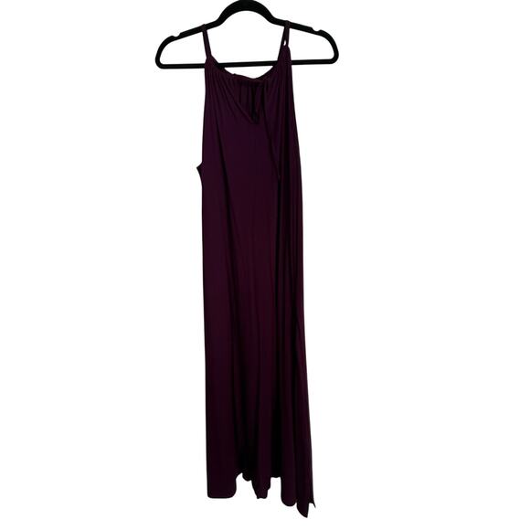 NWT Eileen Fisher Tencel Blend Halter Sheath Dress in Blackberry Purple XL - Picture 5 of 13